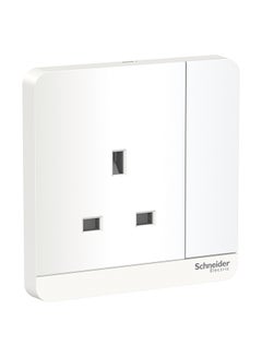 13A & 250V 1 Gang Single Switch Socket White 3.17cm
