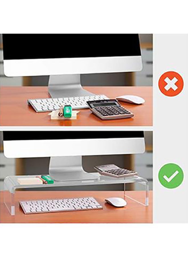 Creative Planet Premium Acrylic Monitor With Built In Mobile Phone Stand Clear Clear - Image 4
