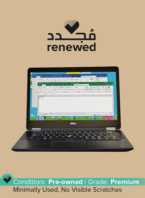 Renewed - Latitude E7470 (2016) Laptop With 14-Inch Display,Intel Core i5 Processor/6th Gen/32GB RAM/1TB SSD/Intel Integrated Shared Graphics Black