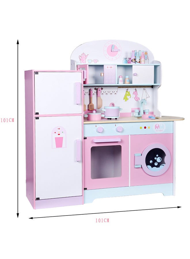 Wooden Kitchen Toy Set With Refrigerator 101 x 100cm - v1628493213/N45012383A_4