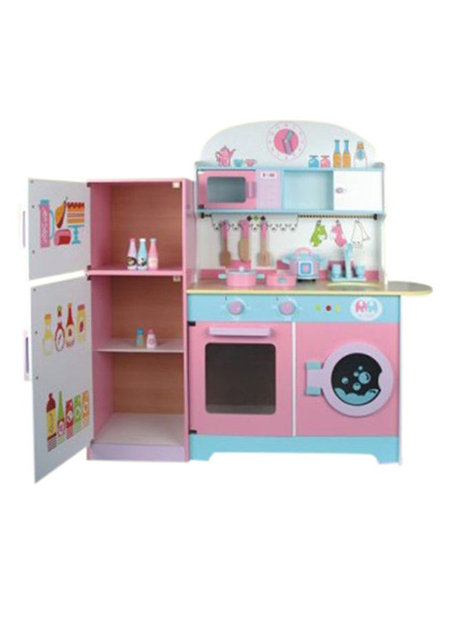 Wooden Kitchen Toy Set With Refrigerator 101 x 100cm - v1628493214/N45012383A_1