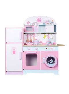 LB Wooden Kitchen Toy Set With Refrigerator 101 x 100cm  - Image 2