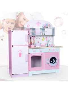 LB Wooden Kitchen Toy Set With Refrigerator 101 x 100cm  - Image 3