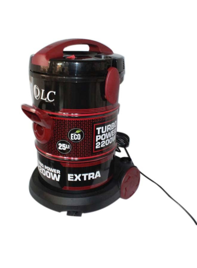 DLC Metal Drum Vacuum Cleaner 25 L 2200 W DLC-39603 Black/Red - Image 1
