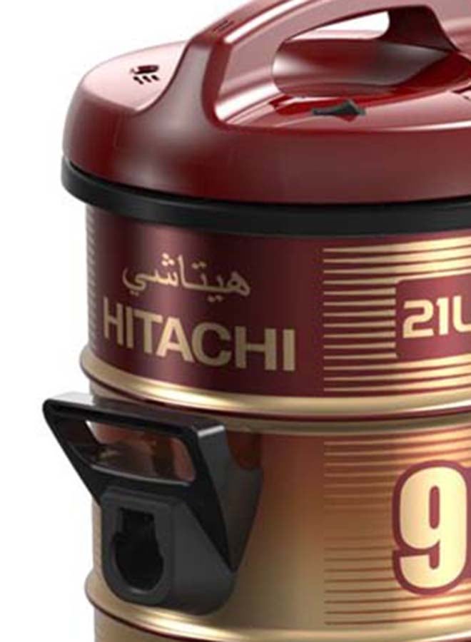 هيتاشي مكنسة كهربائية بأسطوانة معدنية 21 L 2200 W CV-960F SS220 WR متعدد الألوان  - Image 3