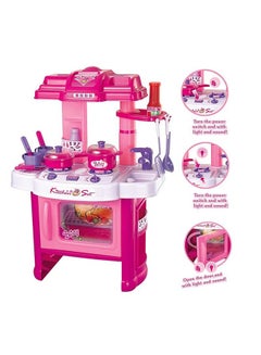 Generic Pretend Play Big Modern Kitchen Set For Kids With Realistic Lights And Sounds cmcm  - Image 2
