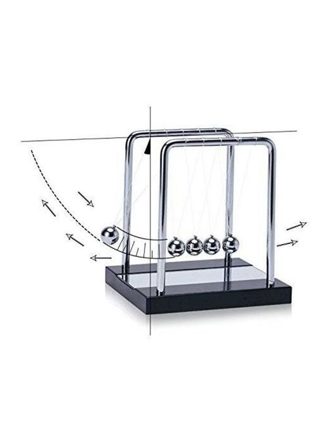 QiaoKai Newtons Cradle Balance Balls Wooden Base 7-Inch  - Image 2