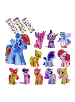 إي-توي طقم تزيين كعك على شكل مجسمات شخصيات مسلسل My Little Pony مكون من 12 قطعة 5سم  - Image 5