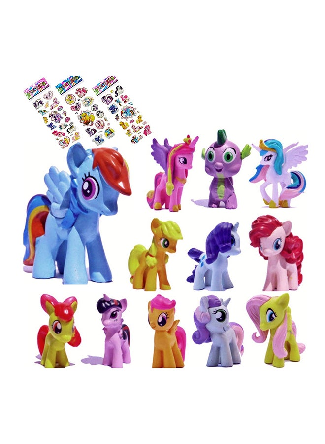 إي-توي طقم تزيين كعك على شكل مجسمات شخصيات مسلسل My Little Pony مكون من 12 قطعة 5سم  - Image 5