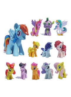 إي-توي طقم تزيين كعك على شكل مجسمات شخصيات مسلسل My Little Pony مكون من 12 قطعة 5سم  - Image 2
