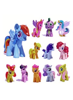 إي-توي طقم تزيين كعك على شكل مجسمات شخصيات مسلسل My Little Pony مكون من 12 قطعة 5سم  - Image 4