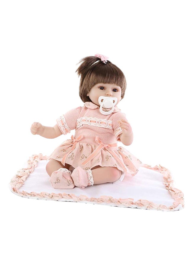 ان بي كي دمية طفل ريبورن لطيفة وواقعية مع زجاجة لهاية محشوة 50x20x14سم - Image 4