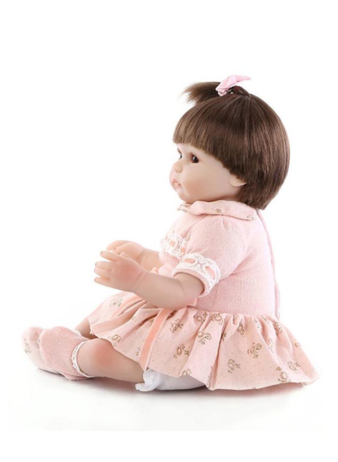 ان بي كي دمية طفل ريبورن لطيفة وواقعية مع زجاجة لهاية محشوة 50x20x14سم - Image 5