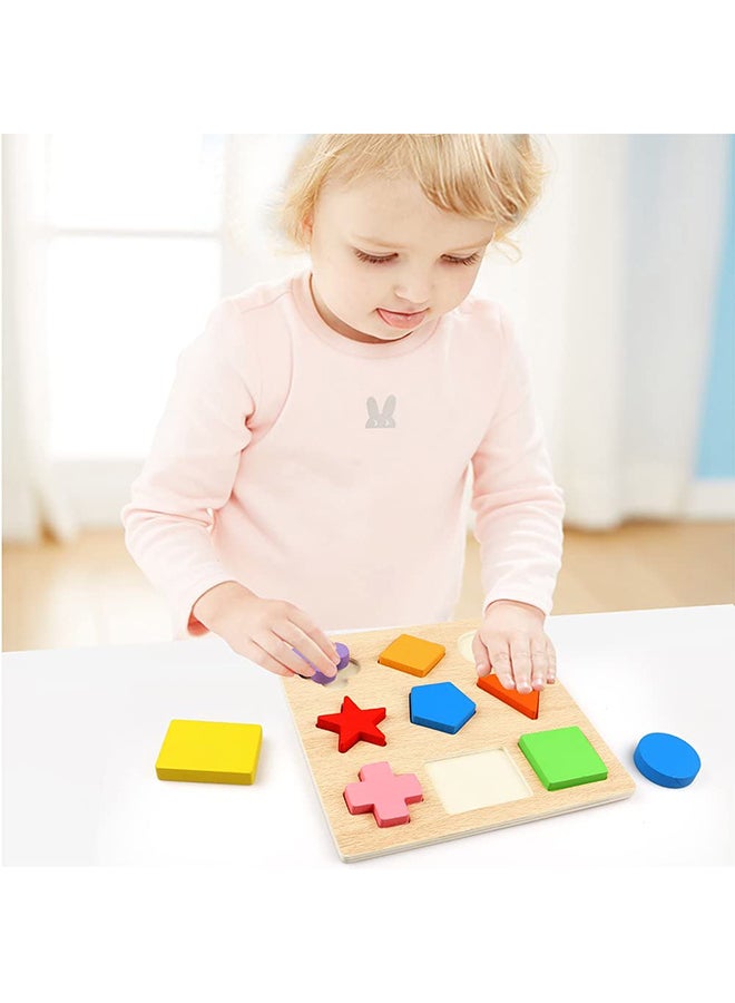 10 Piece Creative Craft Geometric Shape Sorter Educational Learning Toy For Kids 8.66x8.66x0.59inch - v1628495937/N21623136A_7