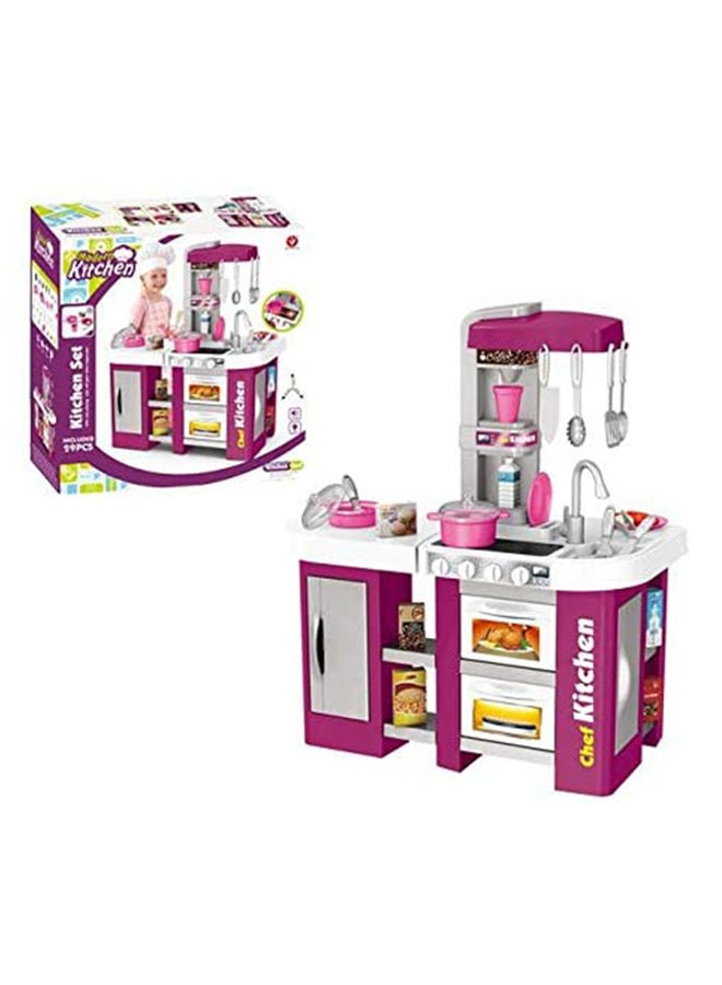 TalentedCHef 53-Piece Portable Lightweight Durable Talented Pretend Chef Kitchen Play Set 61X33X72.5cm - Image 2
