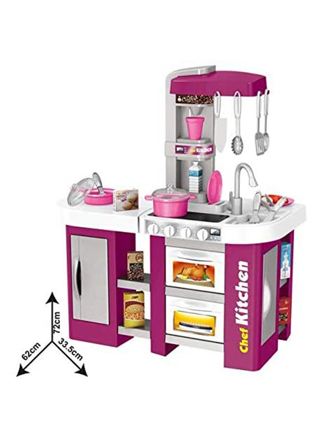 TalentedCHef 53-Piece Portable Lightweight Durable Talented Pretend Chef Kitchen Play Set 61X33X72.5cm - Image 4