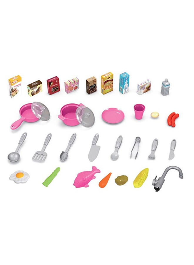 TalentedCHef 53-Piece Portable Lightweight Durable Talented Pretend Chef Kitchen Play Set 61X33X72.5cm - Image 5