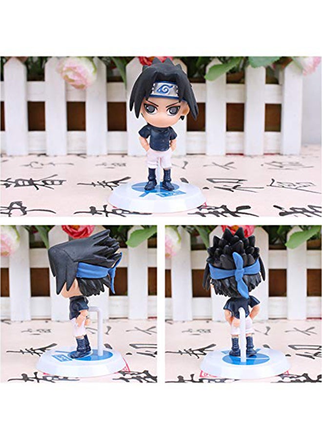 6-Piece Naruto Sasuke Uzumaki Anime Action Figure Collectible Model Toy Set