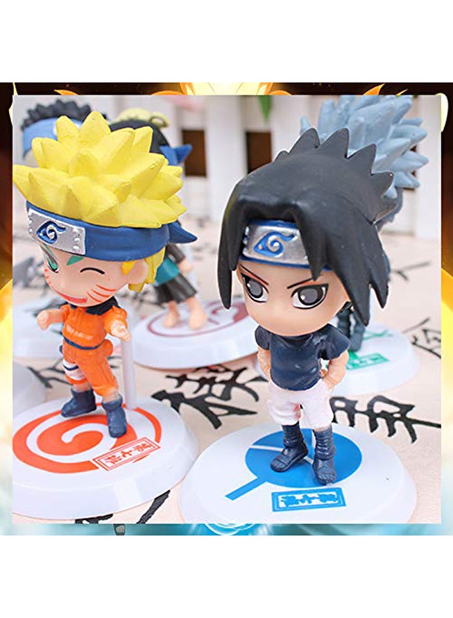 6-Piece Naruto Sasuke Uzumaki Anime Action Figure Collectible Model Toy Set