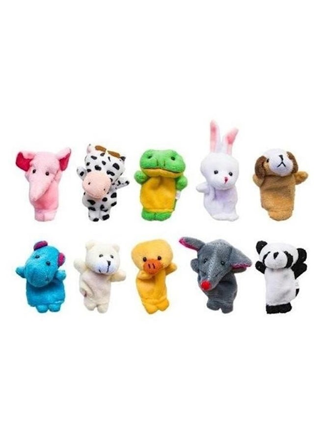 Generic - 10- Piece Social And Sensory Colourful Stuffed Animal Finger Toy Set For Kids - Image 1
