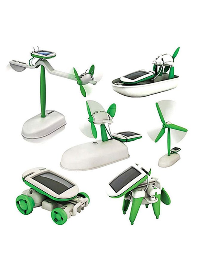 6-In-1 DIY Solar Educational Kit Boat Plane Fan Puppy Car Robot Toy  - Image 1