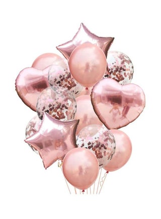 Decorative Birthday Wedding Party Inflatable Balloon Set With Confetti