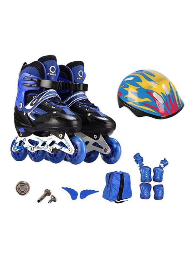 Cool Baby Full Flashing Roller Skate Shoes With Protective Safety Gear Set For Children 30x37x21cm - Image 2