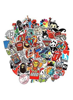 Generic 100-Piece Multicolored Waterproof Stickers For Skateboard, Waterbottles Etc 20x20x20cm  - Image 1
