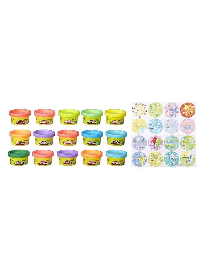Play-Doh - Party Bag – 15 Assorted 1-Ounce Cans of Non-Toxic Modeling Compound Dough for Kids, Perfect for Parties, Classroom Prizes, and Creative Play 5 x 5 x 3 inchesinch - Image 1