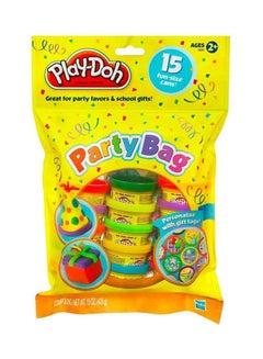 Party Bag – 15 Assorted 1-Ounce Cans of Non-Toxic Modeling Compound Dough for Kids, Perfect for Parties, Classroom Prizes, and Creative Play 5 x 5 x 3 inchesinch