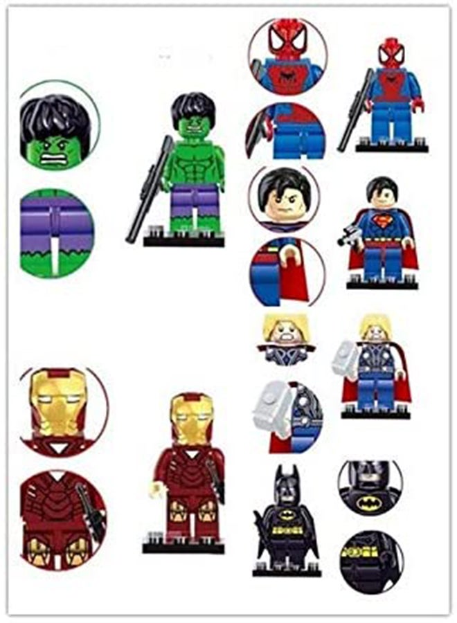 8-Piece Mini Superhero interlocking Block Action Figure Playset  - Image 3