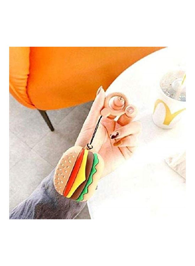 Generic - Hamburger Apple AirPods Pro Cartoon 3D Silicone Cute Cartoon Case With Keychain Multicolour - Image 1