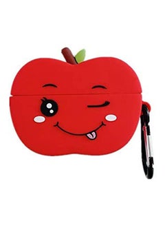 For Apple AirPods Pro Protective Cover Wireless Bluetooth Headset Anti-Fall Soft Protective Cover With Hook Red
