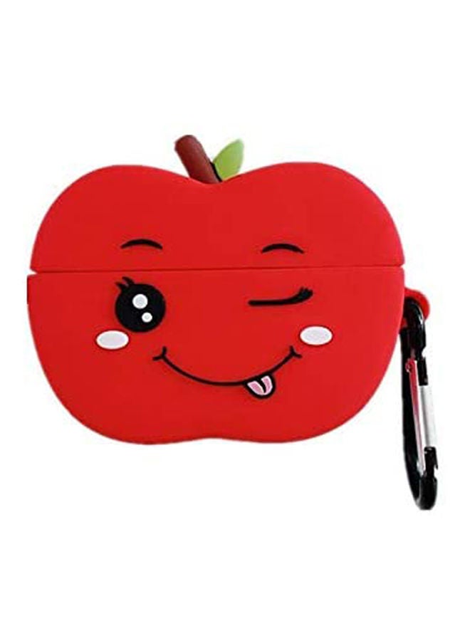 Generic - For Apple AirPods Pro Protective Cover Wireless Bluetooth Headset Anti-Fall Soft Protective Cover With Hook Red - Image 1
