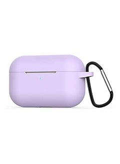Apple AirPods Pro Silicone Protective Cover Anti-Lost Buckle 3 Generation Wireless Bluetooth Headset Protective Cover Light Purple