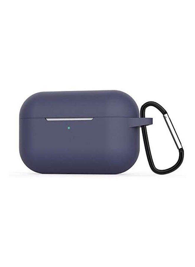 Generic - Apple AirPods Pro Silicone Protective Cover Anti-Lost Buckle 3 Generation Wireless Bluetooth Headset Protective Cover Dark Blue - Image 1