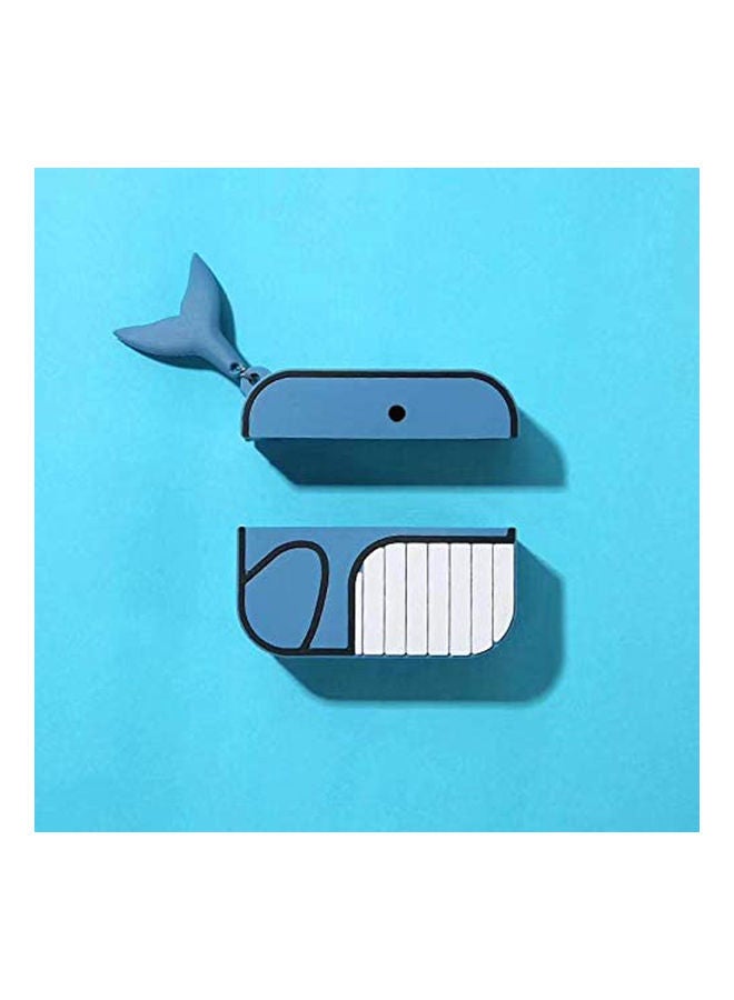 Generic - For Apple AirPods Pro Bluetooth Headset Cute Cartoon Whale Tail Silicone Headphone Case Blue - Image 1