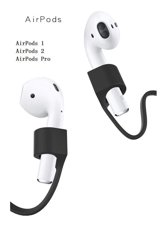 For Apple AirPods Pro/AirPods 2&1 Anti-Lost Rope Magnetic Silicone Lanyard Headset Anti-Lost Line Black  - Image 2