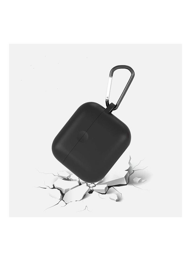 Anti-Break Anti-Lost & Shockproof Easy Carrying Portable Protective Case Cover With Carabiner For Anker Soundcord Liberty Air 2 Black - Image 2