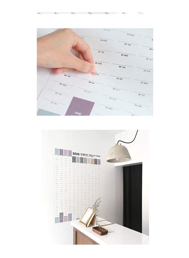1Pc Agenda 2020 2020 365Days Morandi Schedule Cute Calendar Daily Planner Notes Very Large Study To Do List Kawaii School Supplies Multicolour