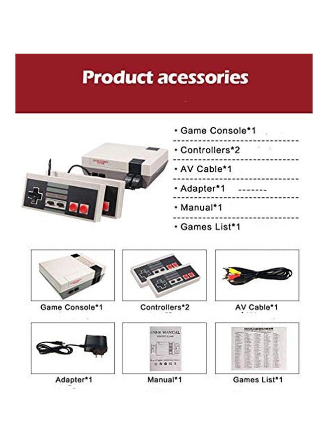 Generic - Mini Video Game Consoles Classic Game System Family With Double Controller With Built In 620 Games -wired - Image 1