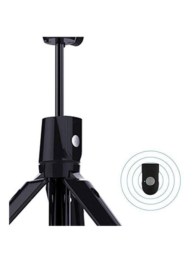 Generic - K20 Aluminum Alloy Selfie Stick Tripod Extendable Selfie With Bluetooth Shutter Remote Control For Smartphone Self-Portrait Artifact Black - Image 1