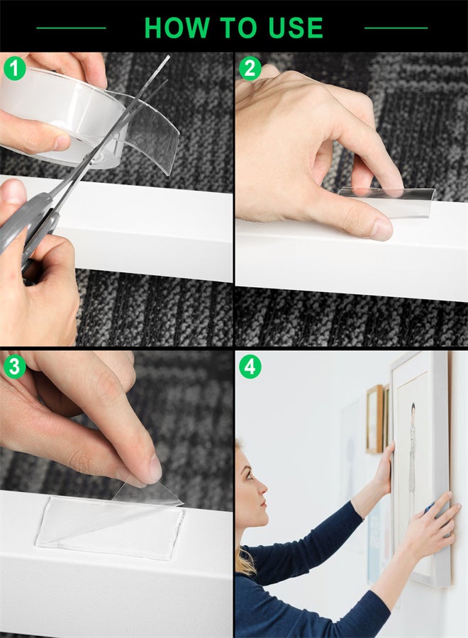 Generic - Double Sided  Removable Mounting  Adhesive Tape Clear - Image 1