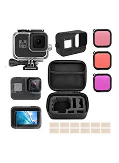 For Gopro Hero9'S Camera And Combo Bag Black Accessory Kit + Waterproof Box + Tempered Glass Screen Protector + Silicone Sleeve + Lens Filter + Anti-Fog Insert Kit For Gopro Hero9 Clear