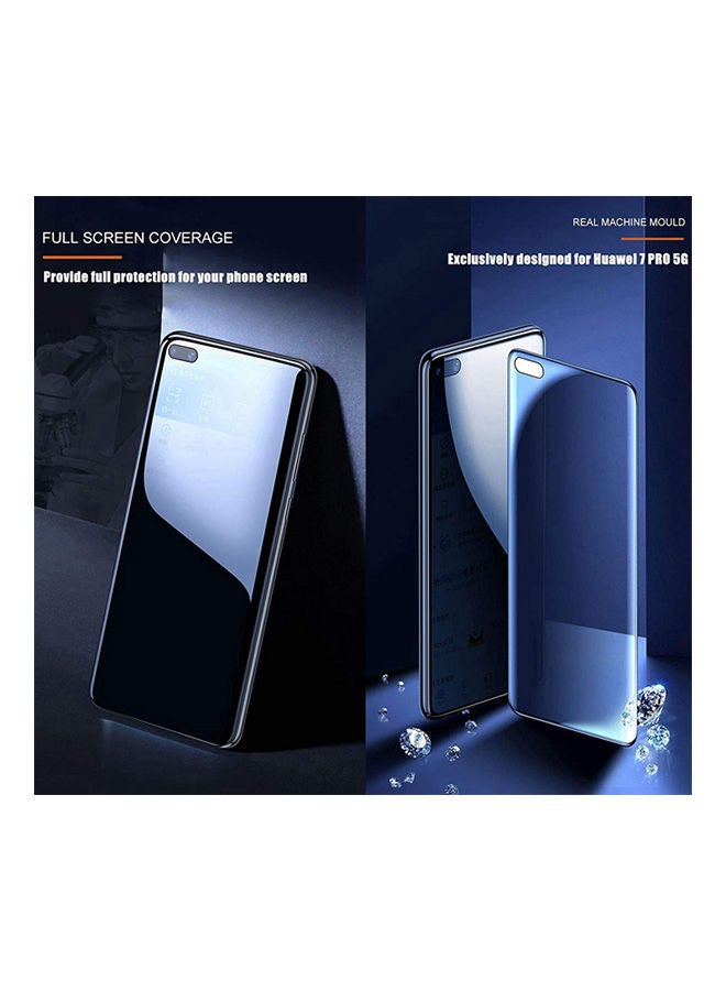 Smooth Touch Anti-Spy Anti-Peeping 9H Hardness Hd Tempered Glass Film For Huawei Nova 7 Pro 5G Black - Image 2