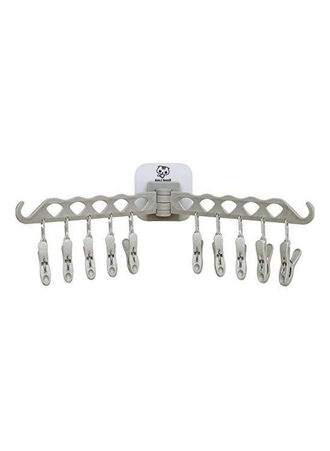 Kitchen Tissues Holder 10 Clips -Wall Hanging White - Image 1