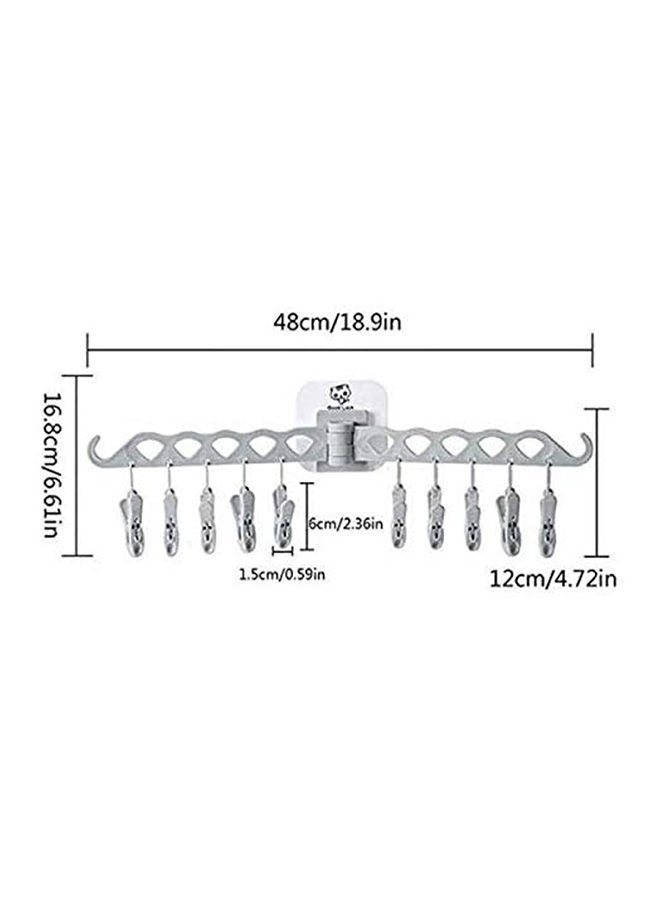 Kitchen Tissues Holder 10 Clips -Wall Hanging White - Image 2