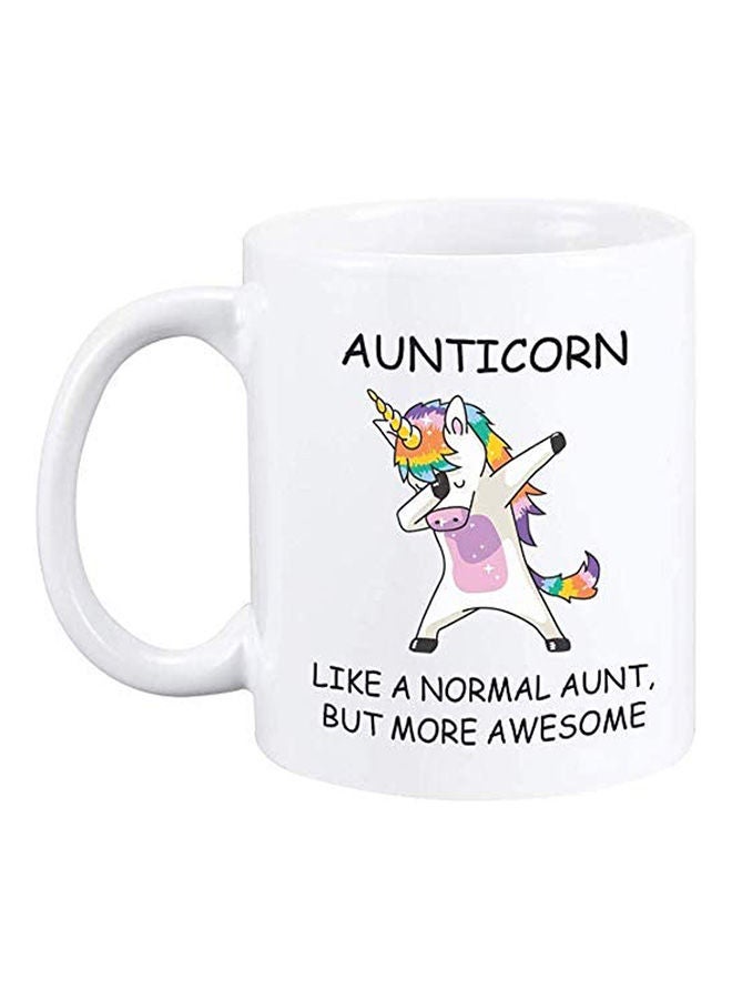 Unicorn Aunt Gift Mug – Best Aunticorn Ever Gifts From Niece Or Nephew – Birthday Or Mothers Day Gift Idea For Aunts, Mother, Grandma Gift Mug (A) White