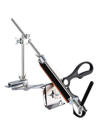 Knife Sharpener Professional All Iron Steel Kitchen Sharpening System Tools Fix-Angle With 4 Stones Whetstone Silver - v1628497885/N49856744A_1