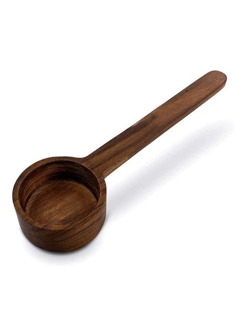 Long Handle Coffee Scoop For Ground Coffee Wooden Coffee Spoon In Black Walnut Brown